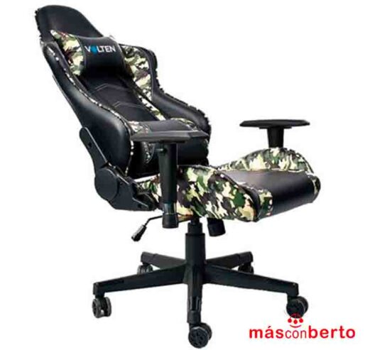 Silla Gaming VLForce 1250 negra-camuflaje Volten VL1507
