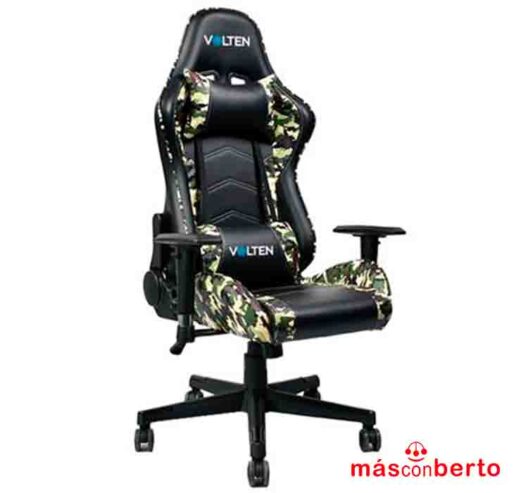 Silla Gaming VLForce 1250 negra-camuflaje Volten VL1507