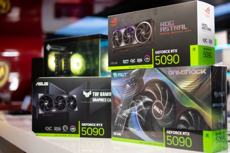 GeForce RTX 5090, RTX 5080, RTX 5070 Ti, RTX 5070, RTX 4090, RTX 4080 Super,  RTX 4080, RTX 4070 Ti Super, RTX 4070 Ti, RTX 4070 Super, RTX 4070