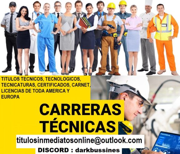 TITULOS TECNICOS CERTIFICADOS LICENCIAS